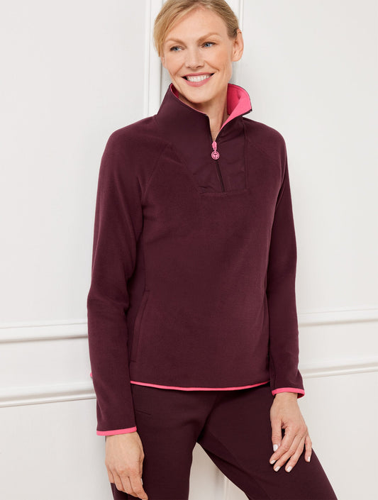 MICROFLEECE HALF-ZIP PULLOVER | Talbots