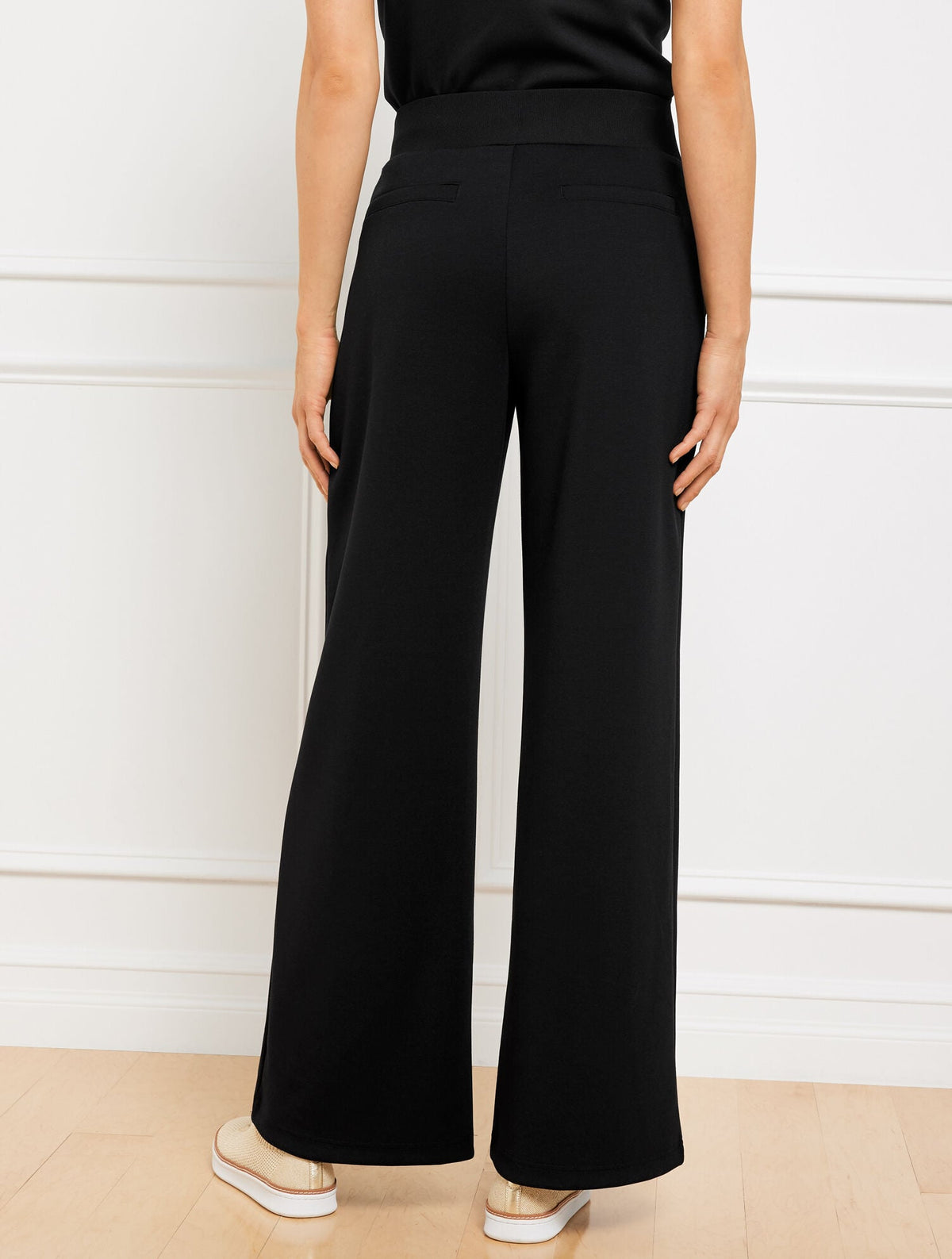 AIRKNIT STRETCH WIDE LEG PANTS | Talbots