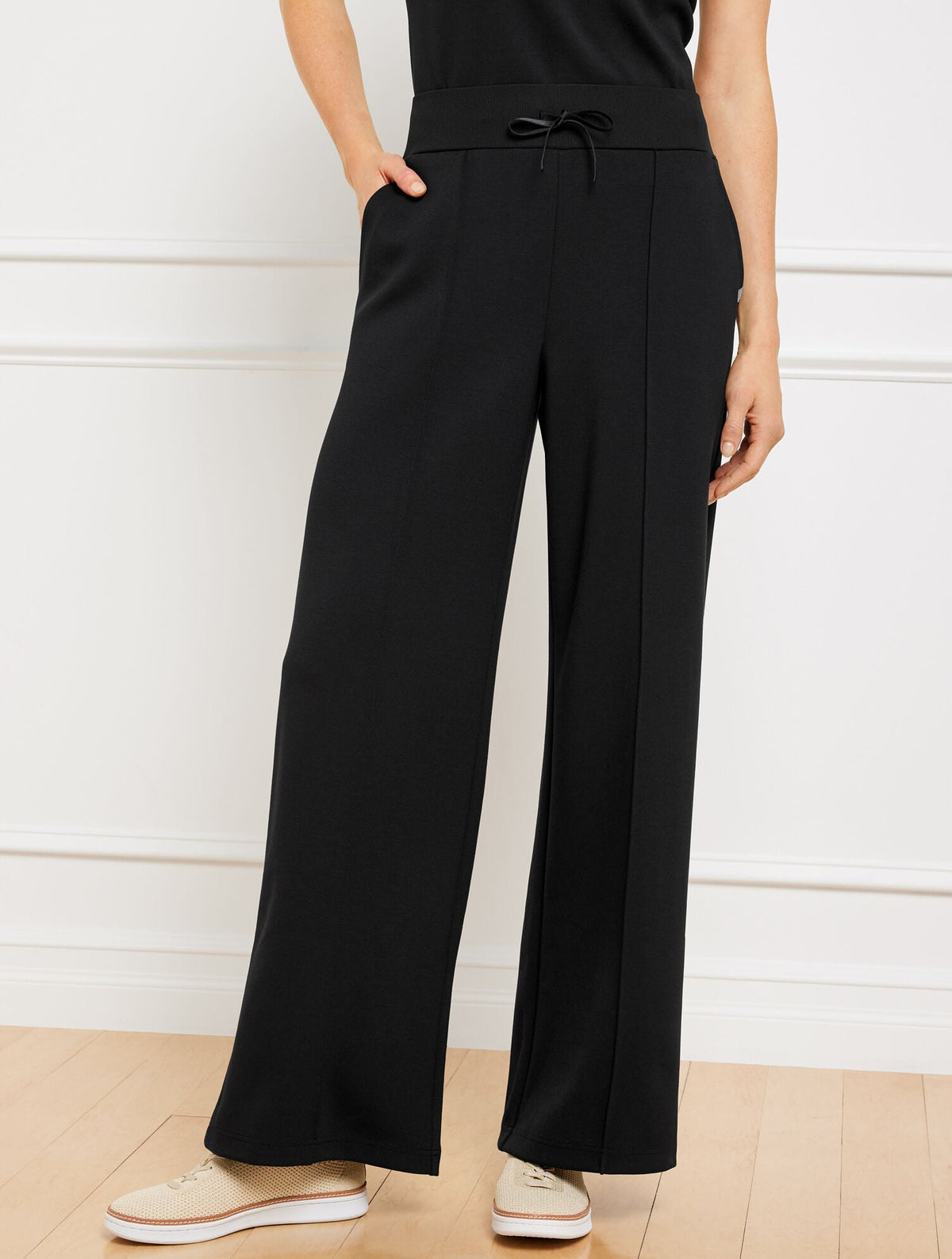 AIRKNIT STRETCH WIDE LEG PANTS | Talbots