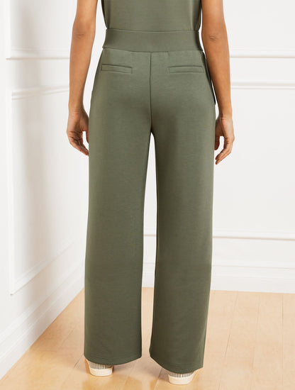 AIRKNIT STRETCH WIDE LEG PANTS | Talbots