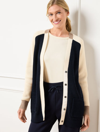 COLORBLOCK CARDIGAN | Talbots