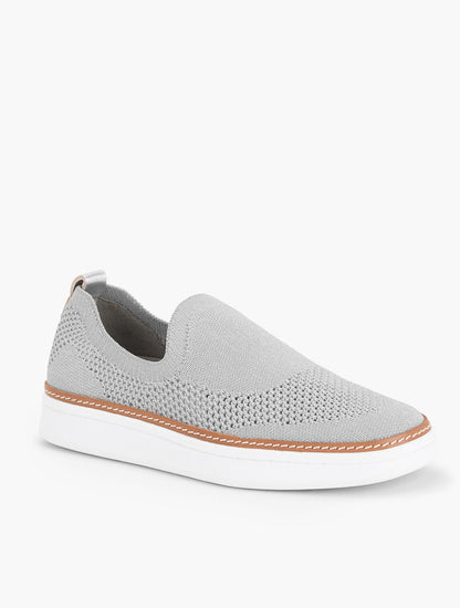 BRITTANY METALLIC SLIP ON KNIT SNEAKERS | Talbots