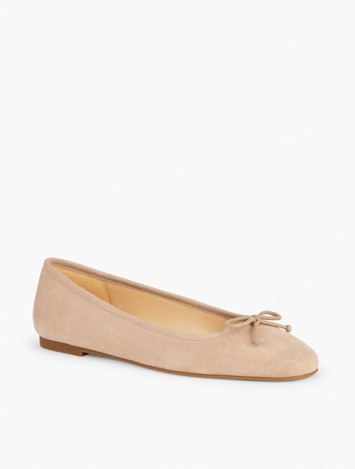 TINSLEY BOW SUEDE BALLET FLATS | Talbots