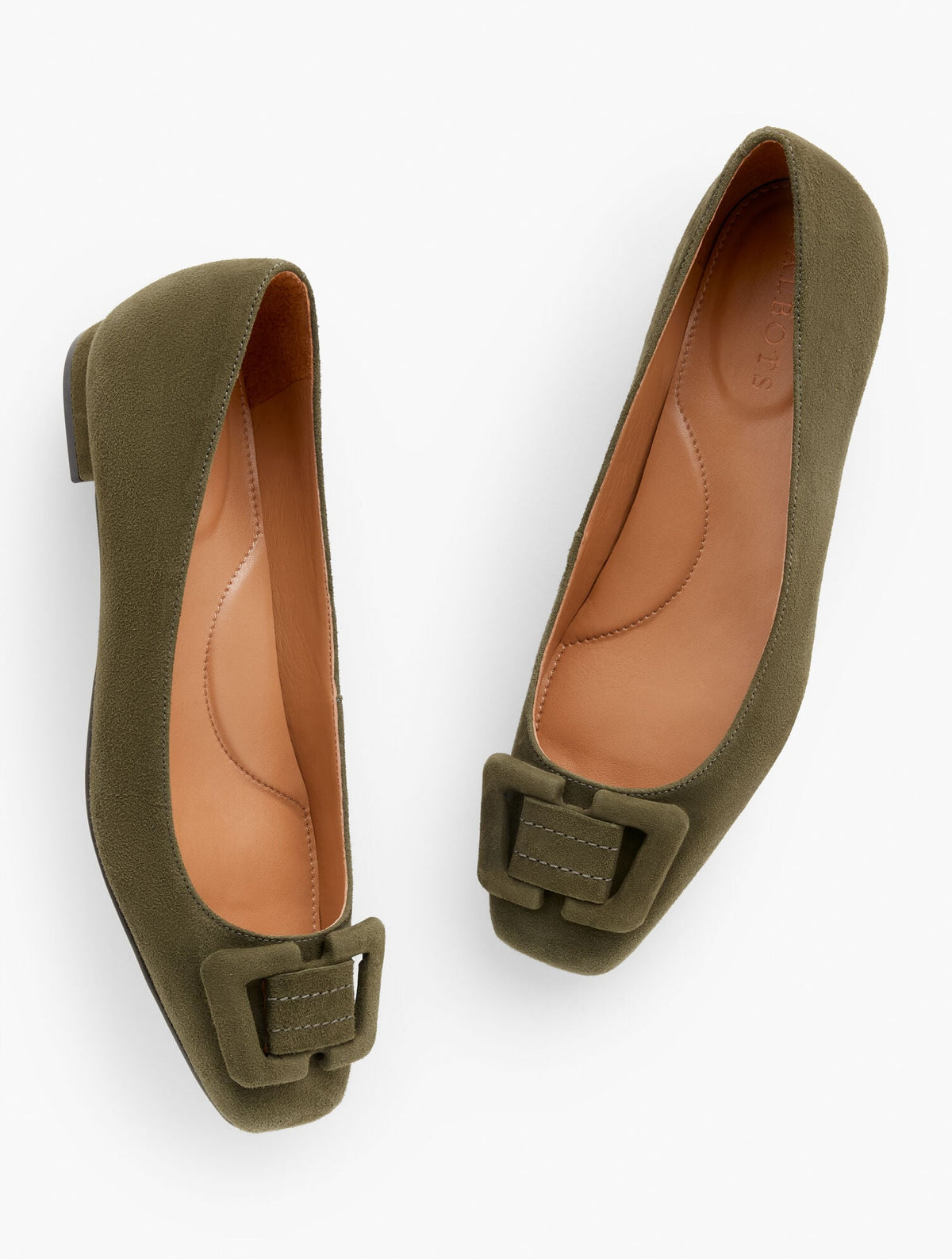 SUTTON SUEDE BUCKLE FLATS | Talbots