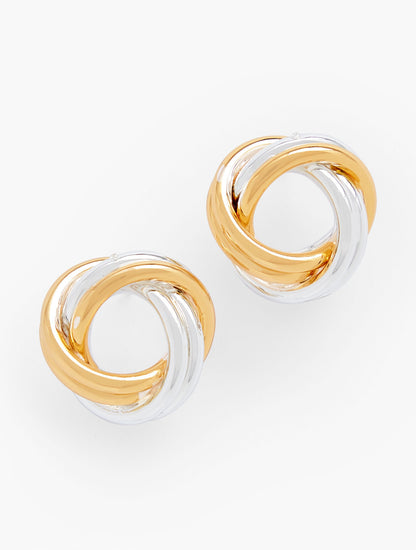TWO-TONE STUD EARRINGS | Talbots