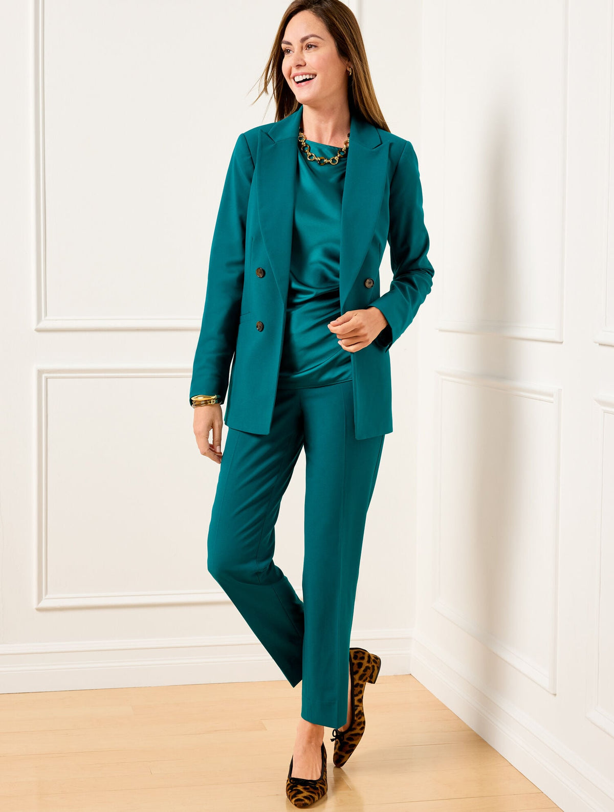 CITY TWILL OPEN FRONT BLAZER | Talbots