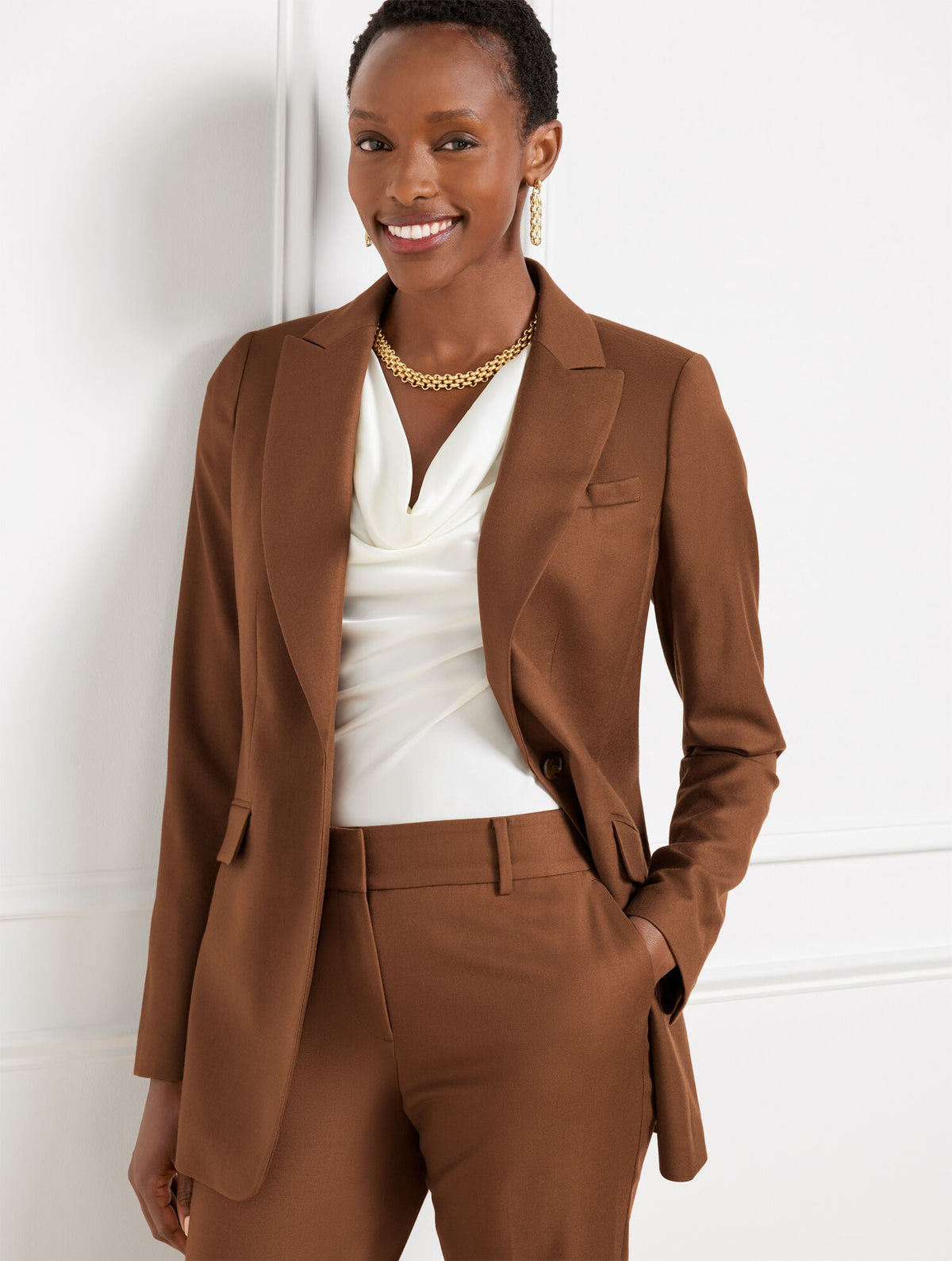 LUXE ITALIAN FLANNEL BLAZER | Talbots