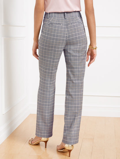 LAKE GLEN PLAID STRAIGHT LEG PANTS | Talbots