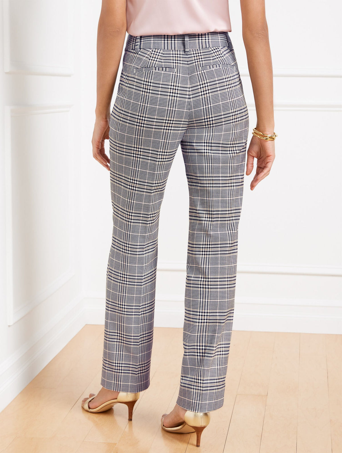 LAKE GLEN PLAID STRAIGHT LEG PANTS | Talbots