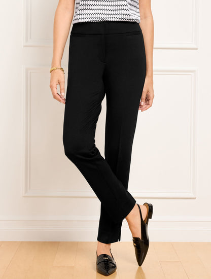 LUXE PONTE TAPERED LEG PANTS | Talbots