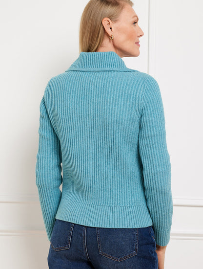 POINTELLE KNIT SWEATER JACKET - TWEED | Talbots