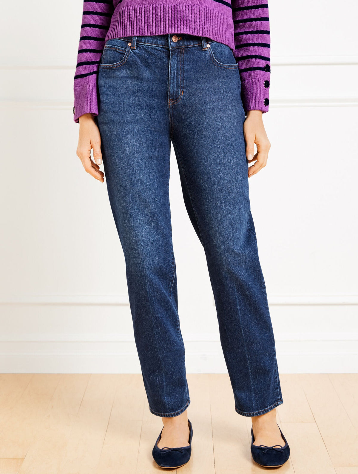 HIGH WAIST RELAXED LEG JEANS - STILLWELL WASH | Talbots