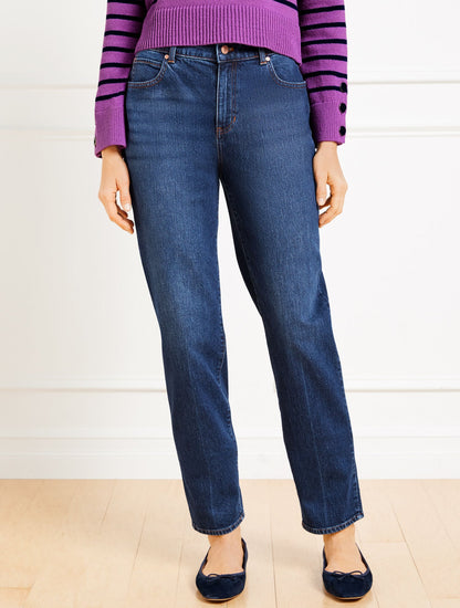 HIGH WAIST RELAXED LEG JEANS - STILLWELL WASH | Talbots