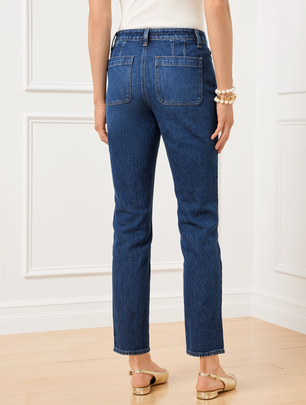 SLIM STRAIGHT ANKLE JEANS - BETTINA WASH | Talbots