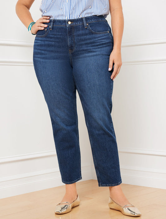 SLIM STRAIGHT ANKLE JEANS - BETTINA WASH | Talbots