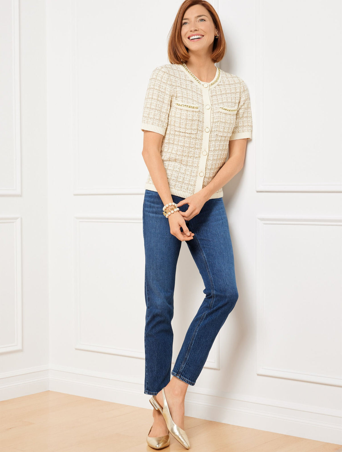 SLIM STRAIGHT ANKLE JEANS - BETTINA WASH | Talbots