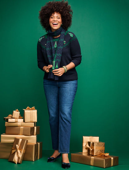 SLIM STRAIGHT ANKLE JEANS - BETTINA WASH | Talbots