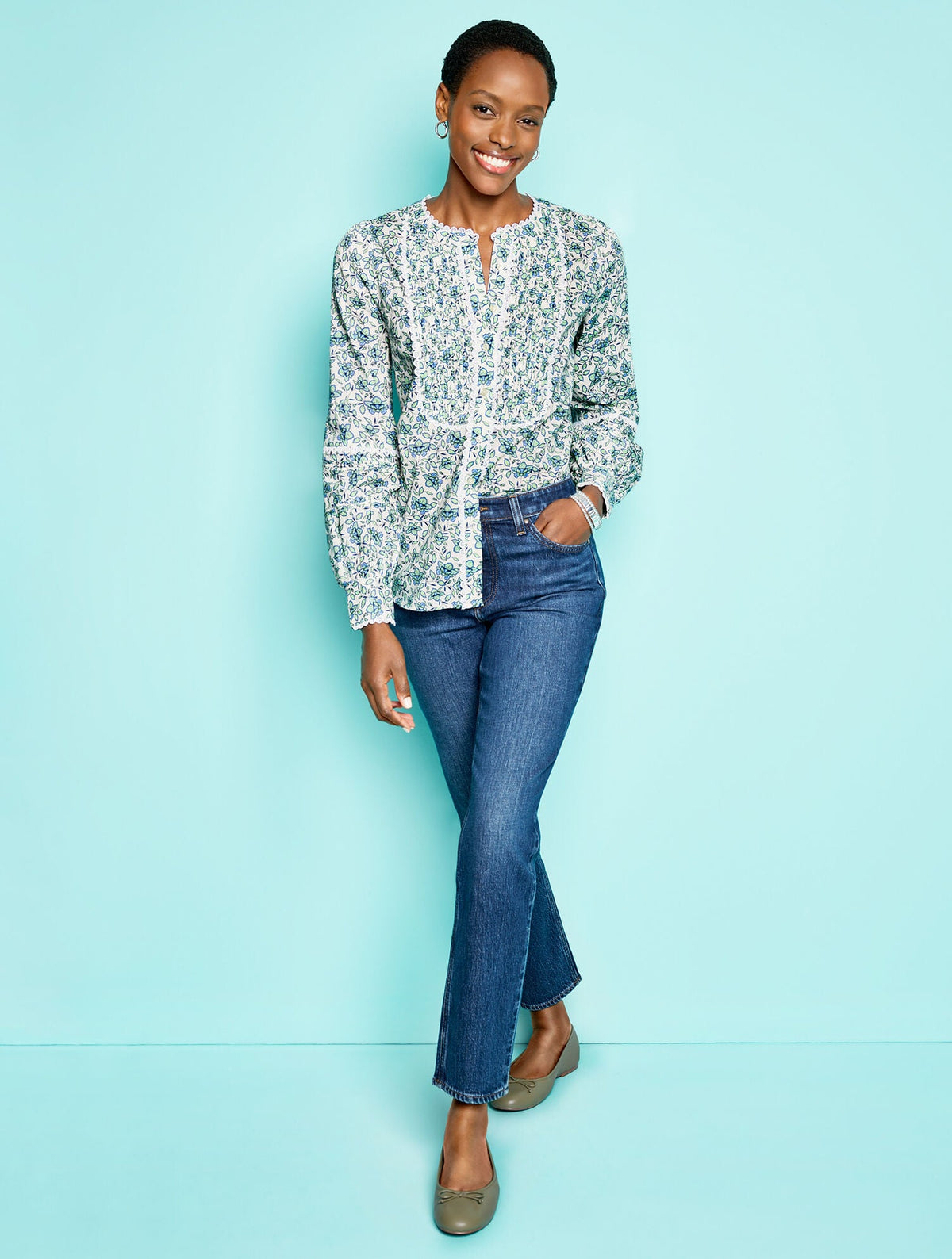 SLIM STRAIGHT ANKLE JEANS - BETTINA WASH | Talbots