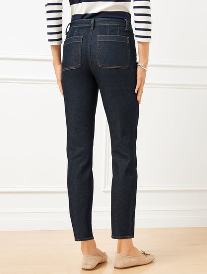 SLIM STRAIGHT ANKLE JEANS - REGINA WASH | Talbots