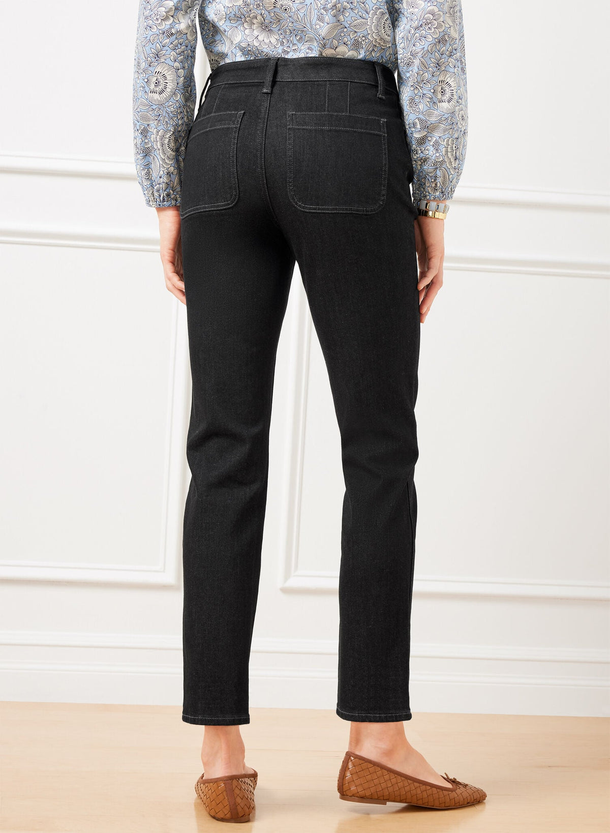 SLIM STRAIGHT ANKLE JEANS - ELLIOT WASH | Talbots