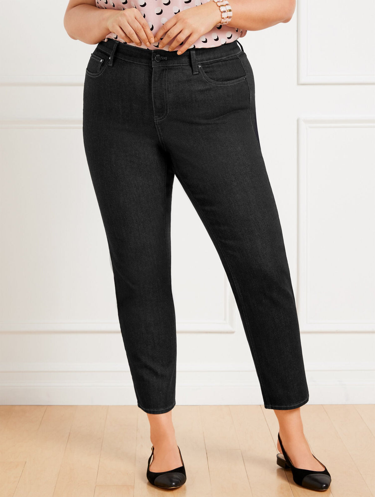 SLIM STRAIGHT ANKLE JEANS - ELLIOT WASH | Talbots