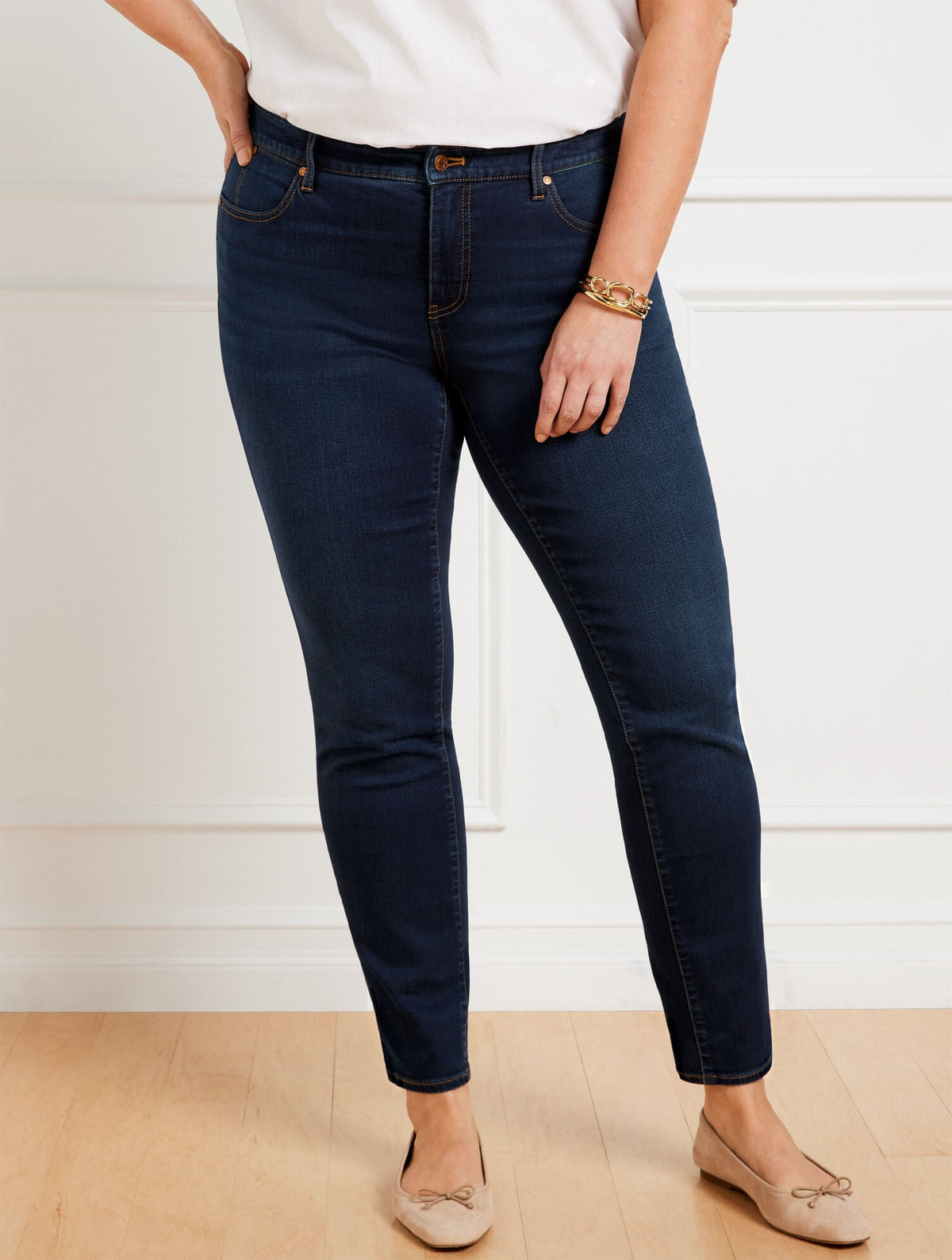 PLUS EXCLUSIVE SLIM ANKLE JEANS - TORRANCE WASH - CURVY FIT | Talbots