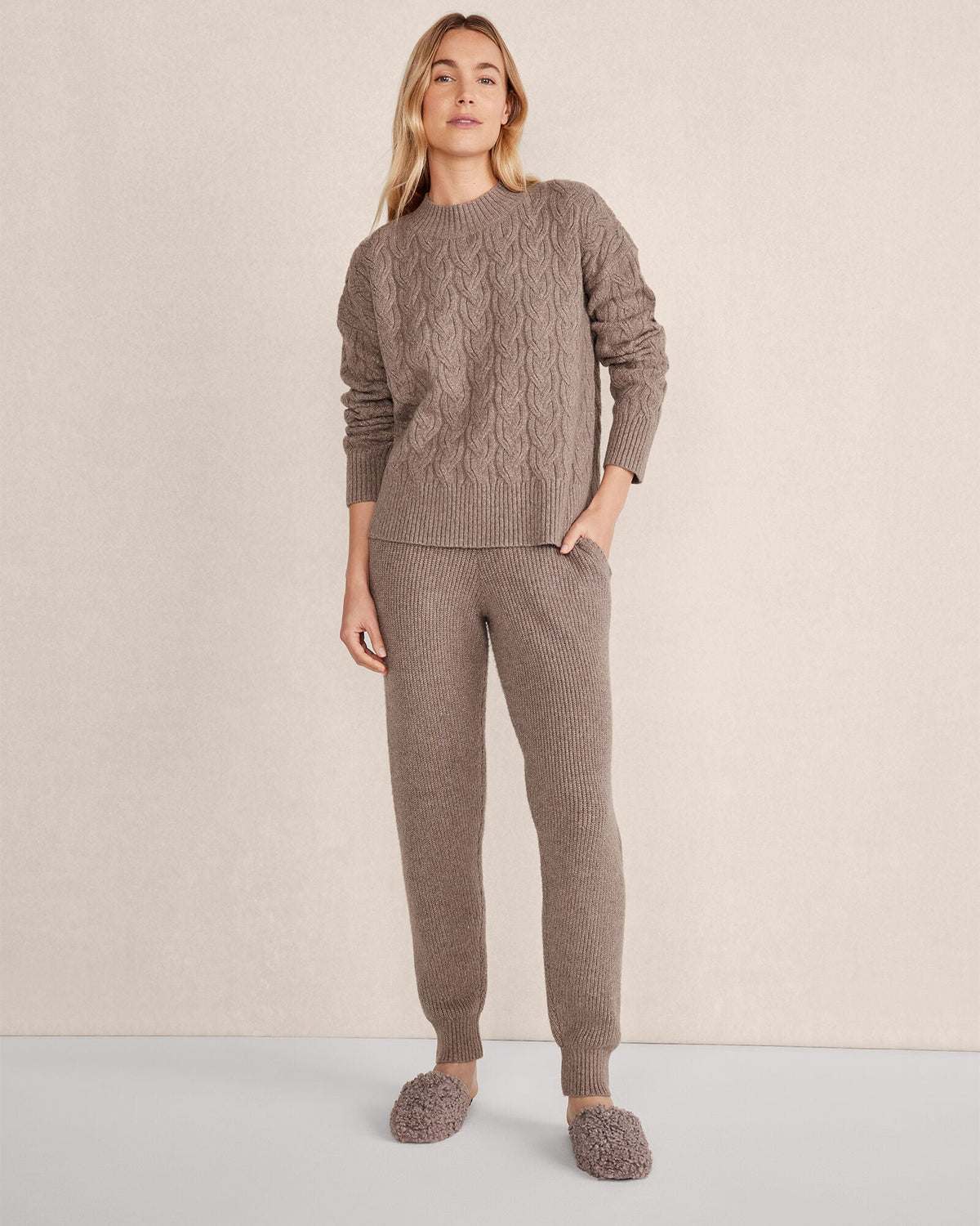 ORGANIC COTTON BLEND RIBBED JOGGERS | Talbots