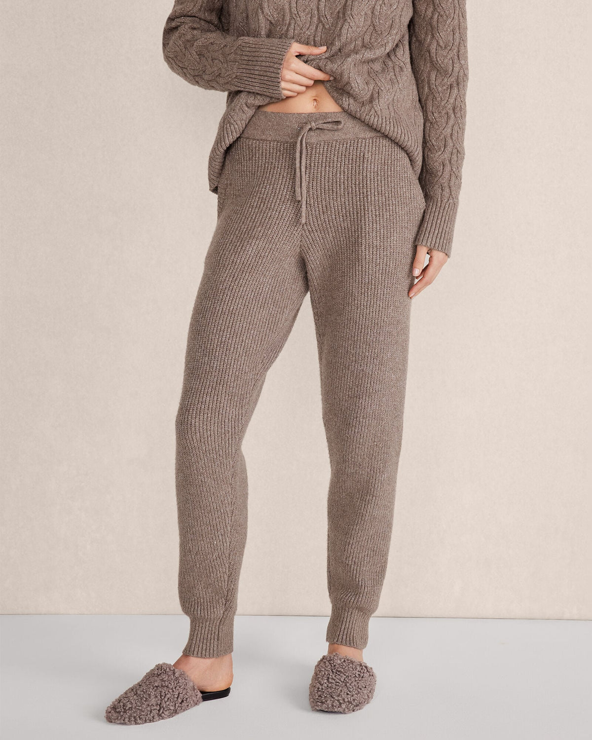 ORGANIC COTTON BLEND RIBBED JOGGERS | Talbots