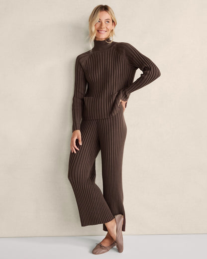 ORGANIC COTTON RIB KNIT PANTS | Talbots