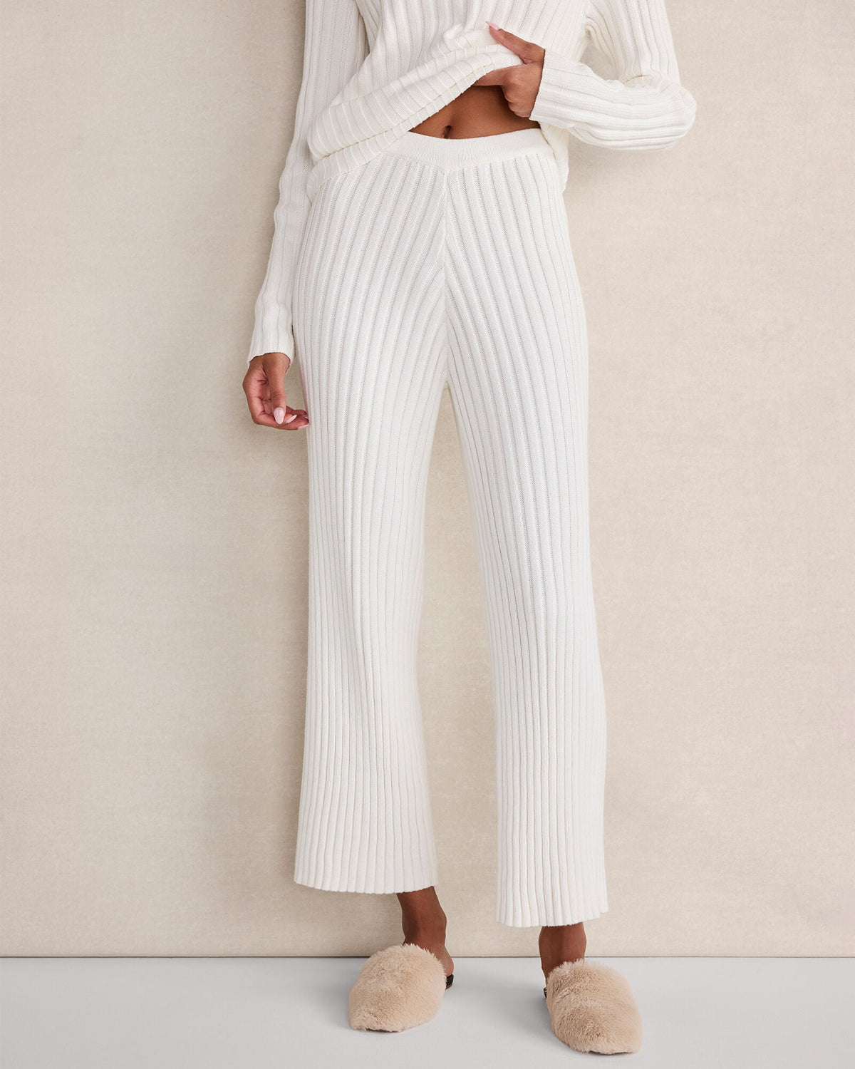 ORGANIC COTTON RIB KNIT PANTS | Talbots