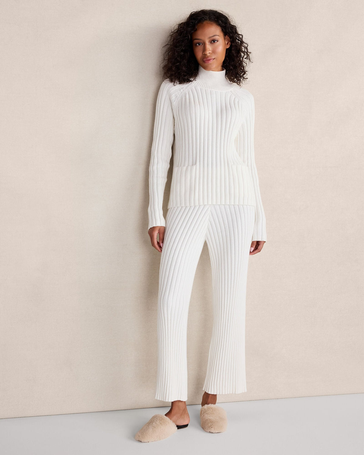 ORGANIC COTTON RIB KNIT PANTS | Talbots