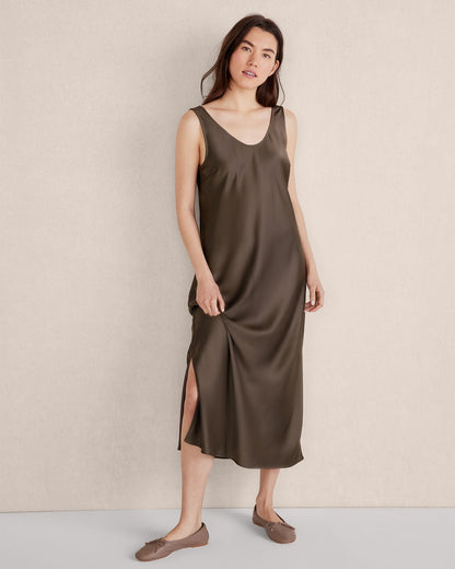 FLOWY BIAS CUT MIDI DRESS | Talbots
