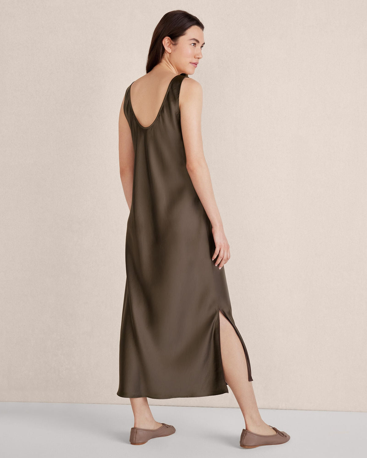 FLOWY BIAS CUT MIDI DRESS | Talbots