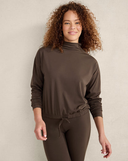 BALANCE FUNNEL-NECK PULLOVER | Talbots