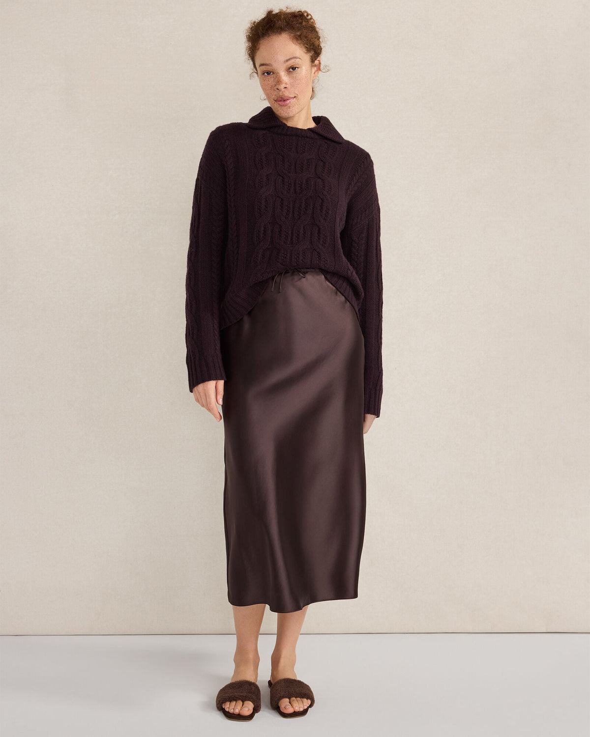 FLOWY DRAWSTRING MIDI SKIRT | Talbots