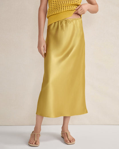 FLOWY DRAWSTRING MIDI SKIRT | Talbots