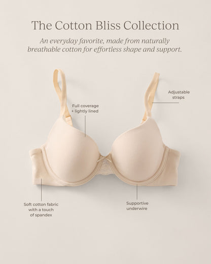 COTTON BLISS LIGHTLY-LINED PERFECT COVERAGE BRA | Talbots