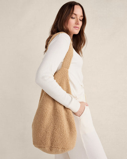 CURLY SHERPA BUCKET TOTE | Talbots