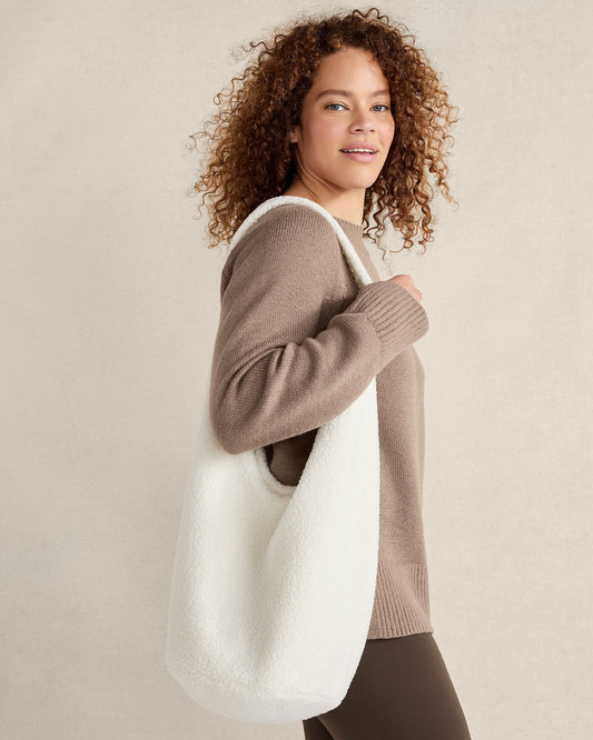 CURLY SHERPA BUCKET TOTE | Talbots