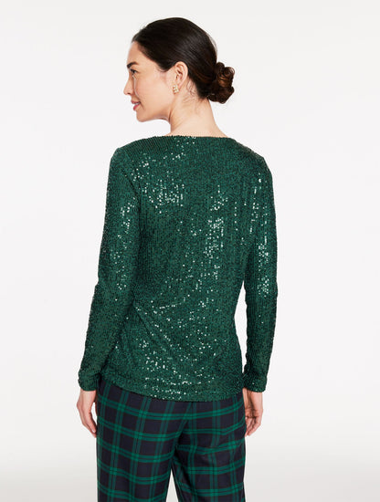 SEQUIN CREWNECK TEE | Talbots