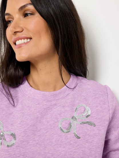 EMBELLISHED CREWNECK SWEATSHIRT | Talbots