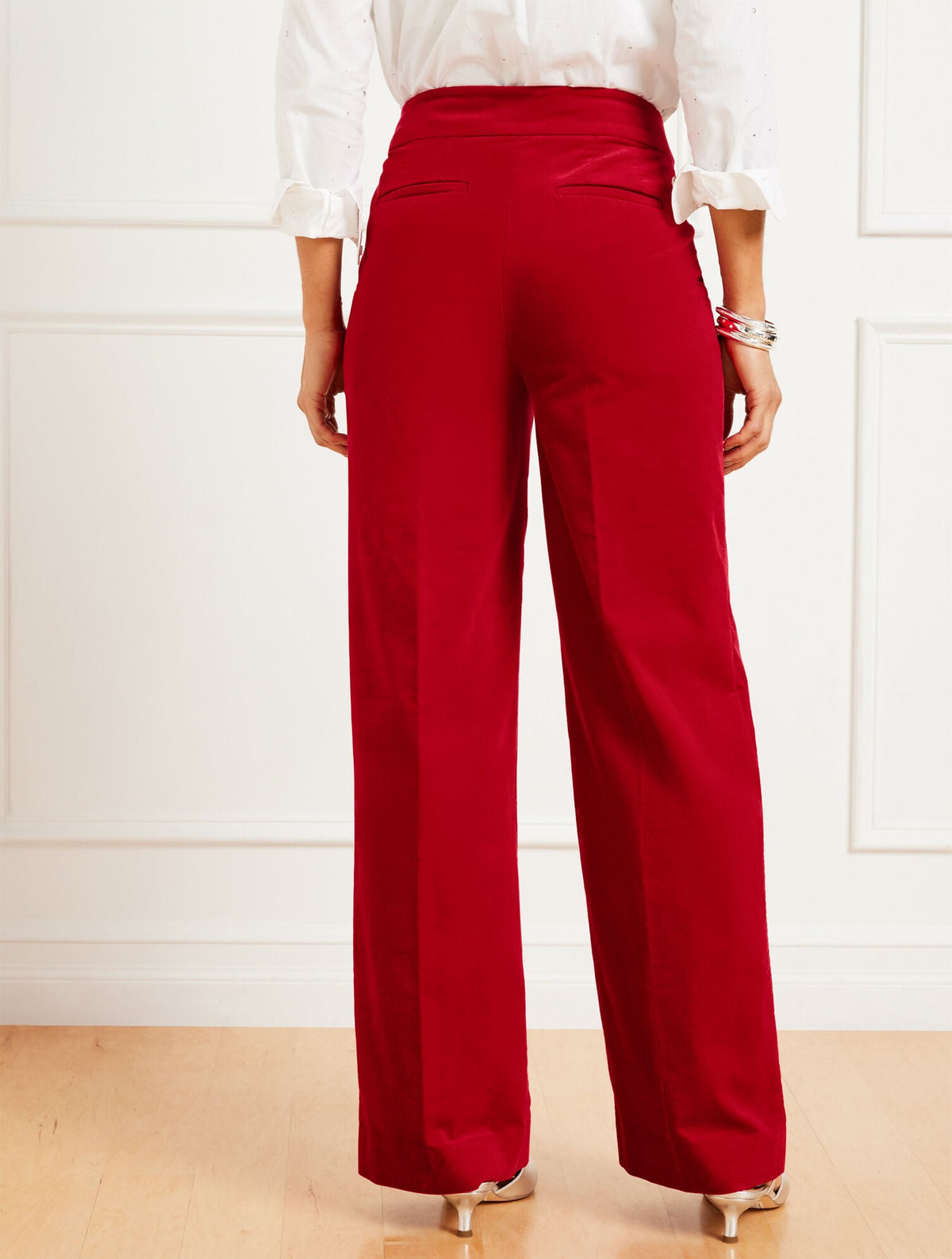 VELVETEEN WIDE LEG PANTS | Talbots