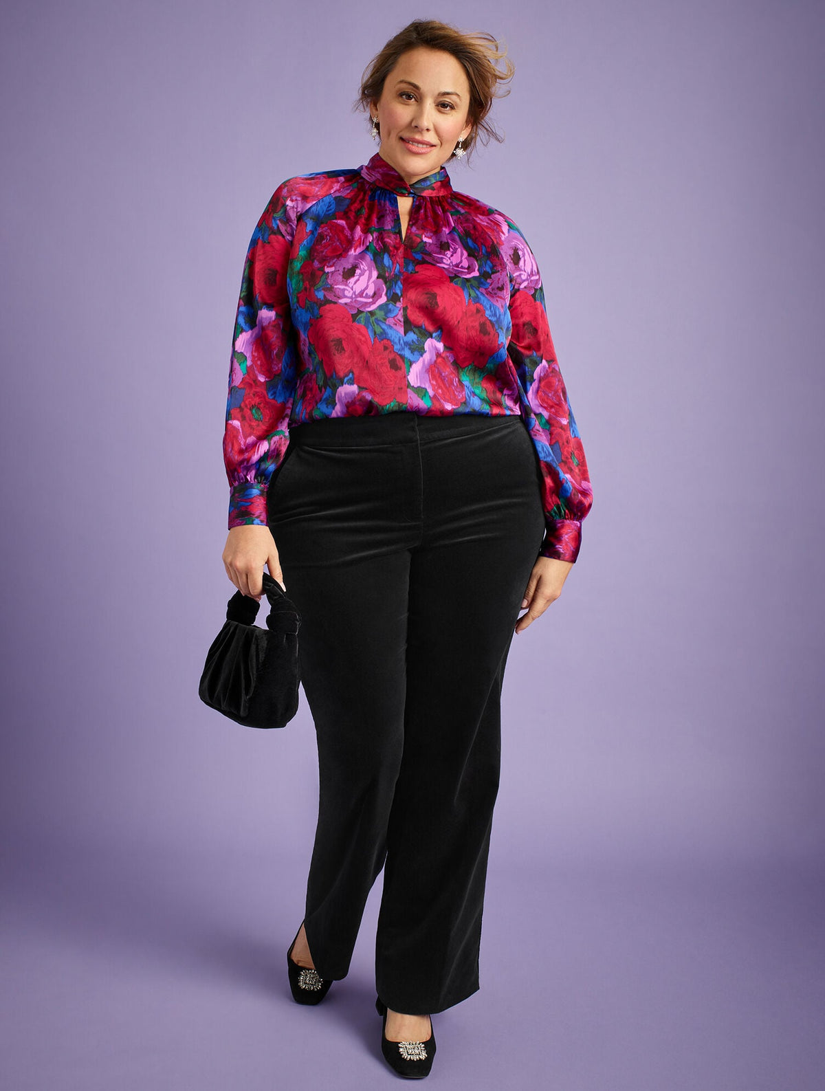 VELVETEEN WIDE LEG PANTS | Talbots