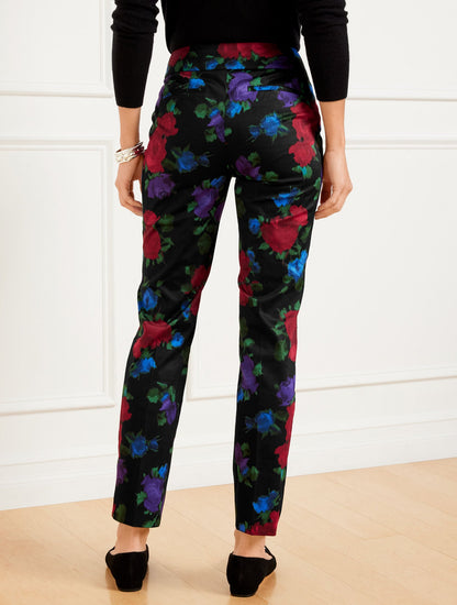 TALBOTS CHATHAM SLIM ANKLE PANTS - BLURRED FLORAL | Talbots