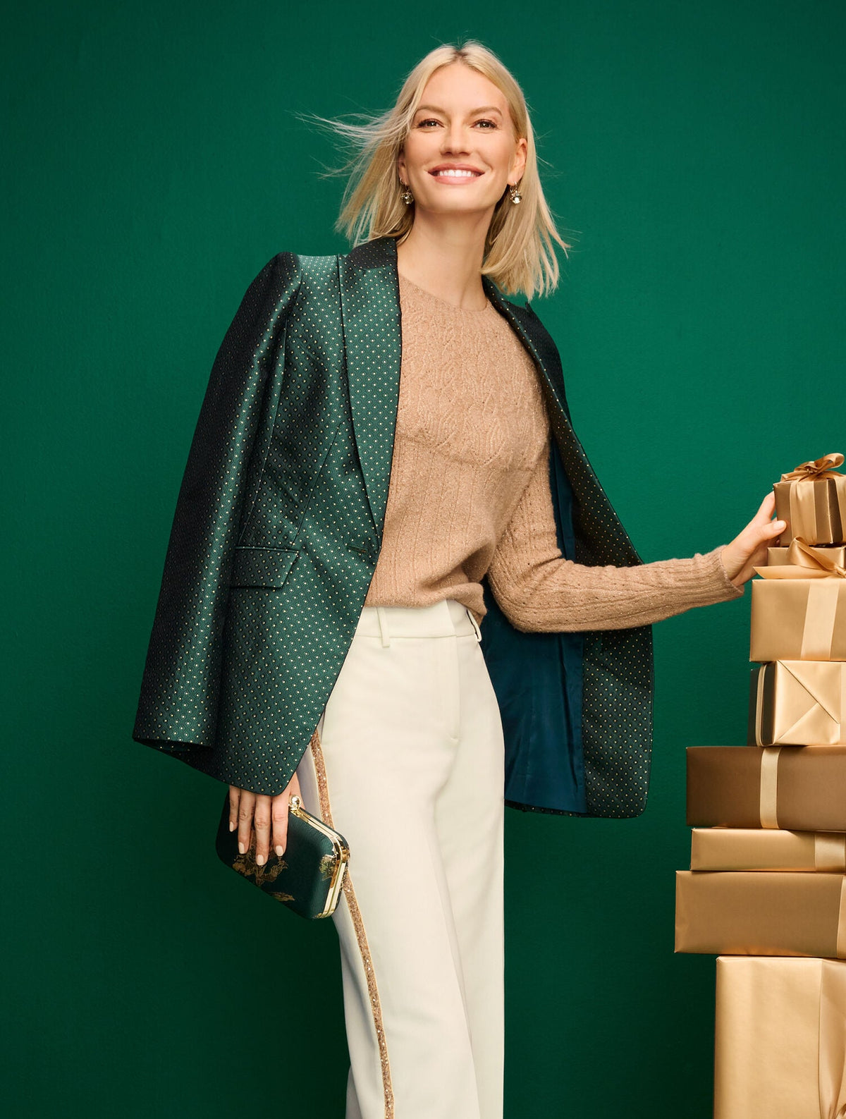 WIDE LEG PANTS - SEQUIN STRIPE | Talbots