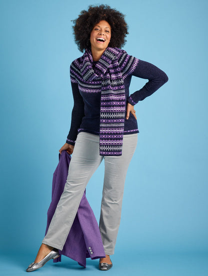 SPARKLE STRETCH CORDUROY STRAIGHT LEG PANTS | Talbots