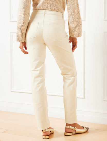 VELVETEEN STRAIGHT LEG PANTS | Talbots