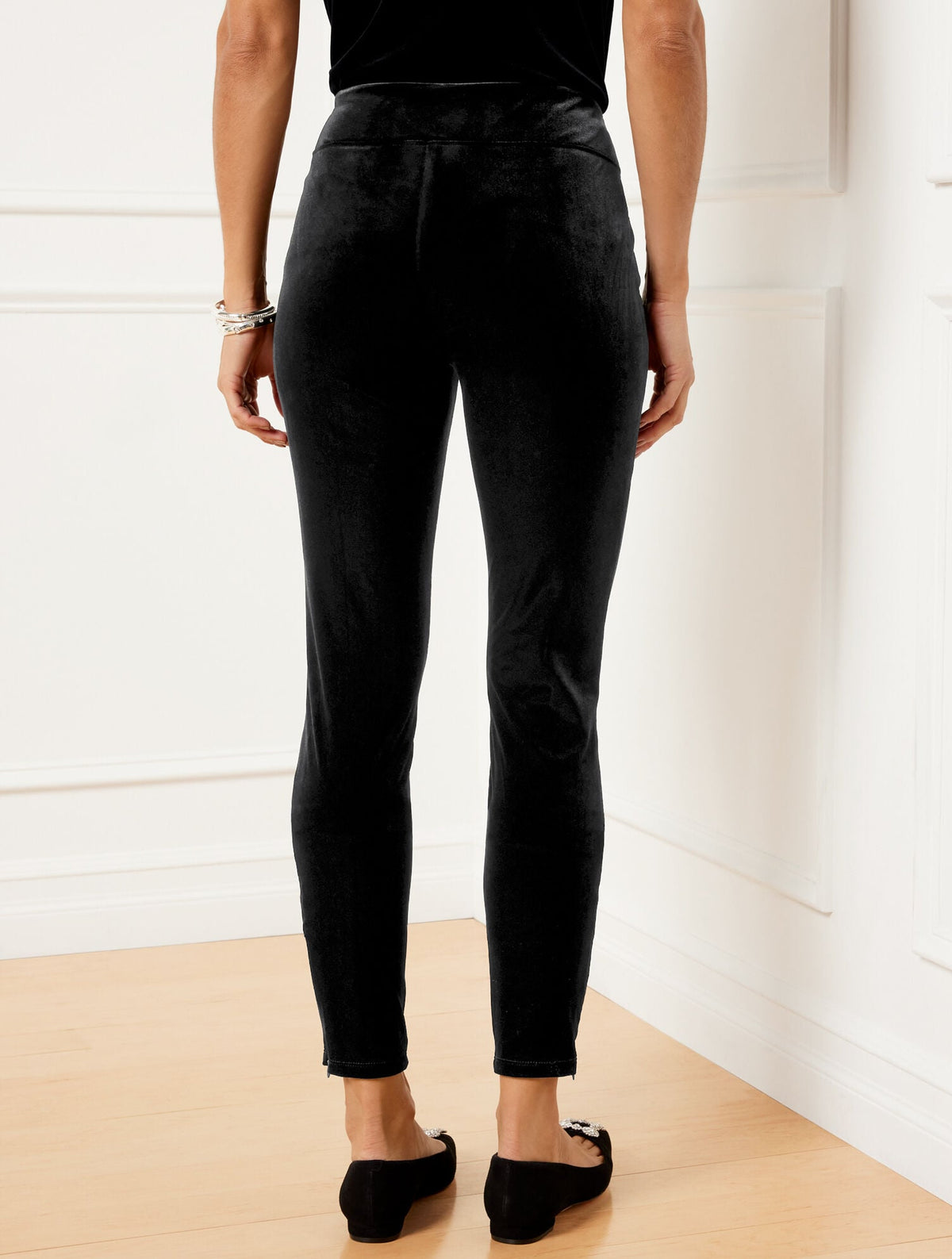 TALBOTS SOHO STRECH VELVET LEGGINGS | Talbots