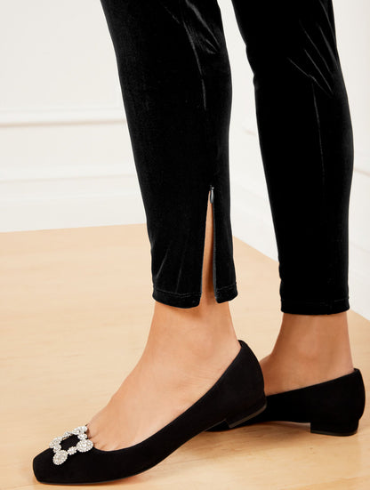 TALBOTS SOHO STRECH VELVET LEGGINGS | Talbots