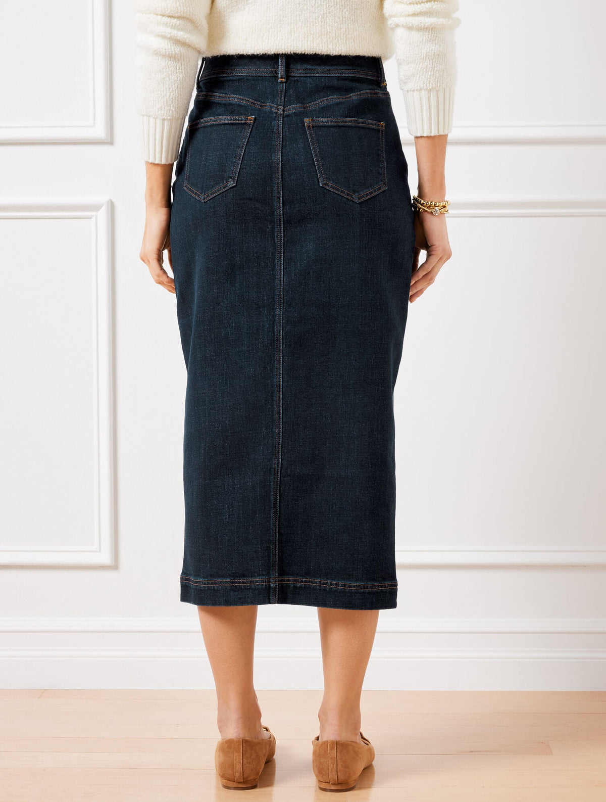 DENIM MIDI SKIRT - PARK WASH | Talbots